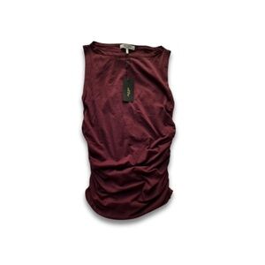 Rag & Bone Maroon Ruched Tank Top NWT Size M
